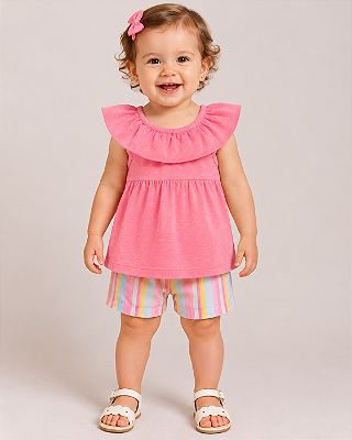 Conjunto Carter's - blusa e short de linho