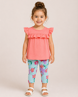 Conjunto Carter's - Bata e calça legging Capri - Babadinho