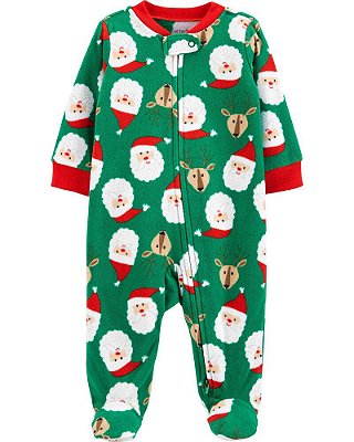 Pijama/Macacão de inverno Carter's (Plush/ Fleece) - Natal