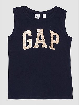 Camiseta GAP, regata, em algodão - Paetê*