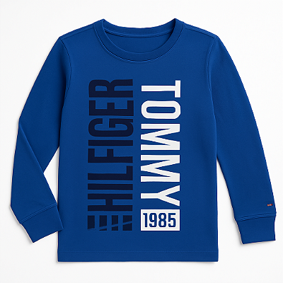 Camiseta Tommy, manga longa, em algodão - 1985