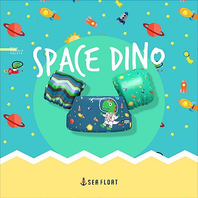 Bóia Colete de espuma Infantil - Space Dino