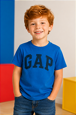 Camiseta GAP, manga curta - Azul