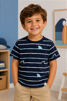 Camiseta GAP, manga curta - Tubarões