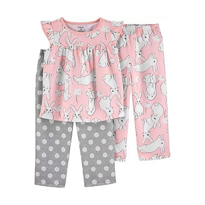 Kit Pijamas Carter's - 3 peças - Coelho