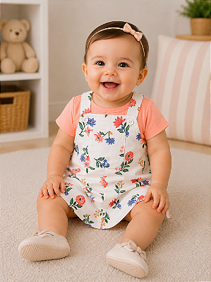 Conjunto Carter's - Salopete e camiseta - Floral