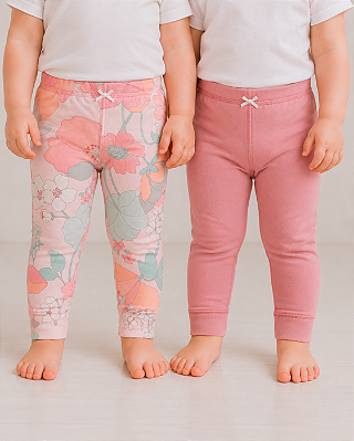 Kit Carter's - Calças Floral e Lisa
