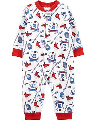 Pijama/Macacão de inverno Carter's (Plush/ Fleece) - Futebol americano