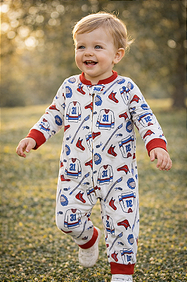 Pijama/Macacão de inverno Carter's (Plush/ Fleece) - Futebol americano