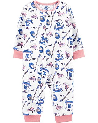 Pijama/Macacão de inverno Carter's (Plush/ Fleece) - Futebol americano