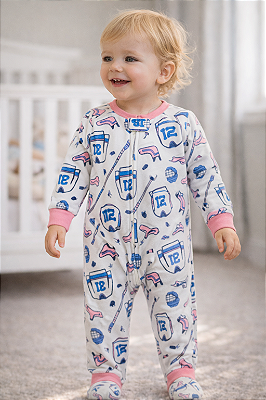 Pijama/Macacão de inverno Carter's (Plush/ Fleece) - Hockey