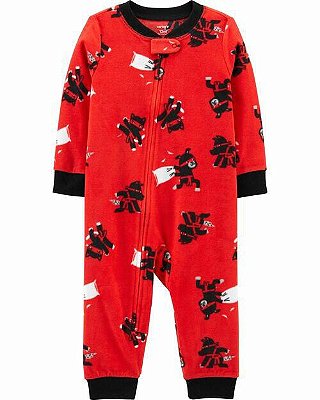 Pijama/Macacão de inverno Carter's (Plush/ Fleece) - Ninja