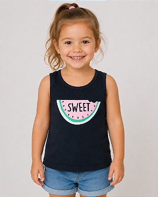 Camiseta GAP, regata, em algodão - Melancia