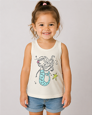 Camiseta GAP, regata, em algodão - Sereia