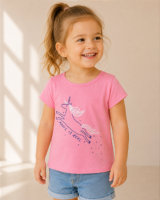 Camiseta GAP, em algodão - Unicórnio