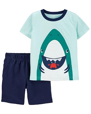 Conjunto Carter's - Camiseta e short - Tubarão