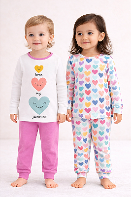 Kit Pijamas Carter's - 4 peças - Corações