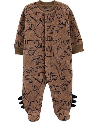 Pijama/Macacão de inverno Carter's (Plush/ Fleece) - Dinossauros