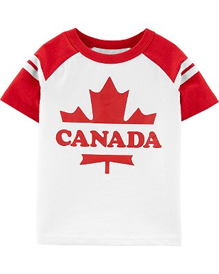 Camiseta Carter's, manga curta, em algodão - Canadá