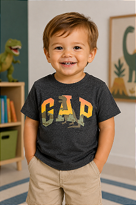 Camiseta GAP, manga curta - Dinossauro