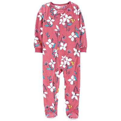 Pijama/Macacão de inverno Carter's (Plush/ Fleece) - Floral