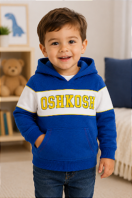 Moletom OshKosh, com Capuz - Azul
