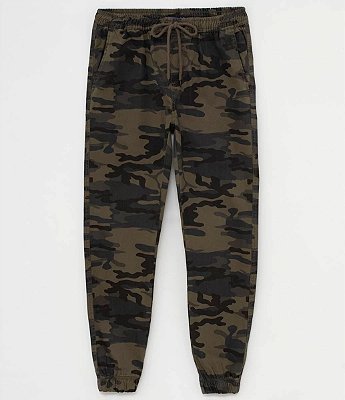 Calça GAP, em algodão - Camuflado