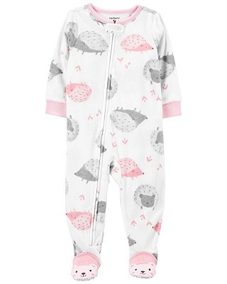 Pijama/Macacão de inverno Carter's (Plush/ Fleece) - Porco-espinho