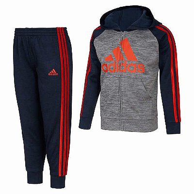 Conjunto Adidas - Casaco com capuz e calça esportiva