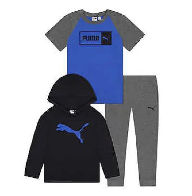Conjunto Puma - 2 camisetas e calça de moletom*