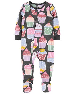 Pijama/Macacão de inverno Carter's (Plush/ Fleece) - Cupcake