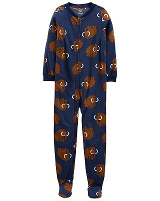 Pijama/Macacão de inverno Carter's (Plush/ Fleece) - Mamute