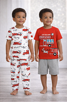 Kit Pijama 4 Peças Carter's - Bombeiros