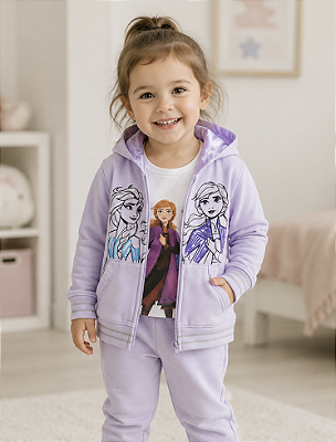 Conjunto Disney Frozen 2 - Moletom com capuz e camiseta