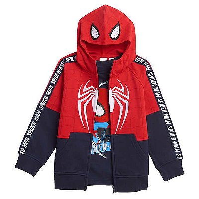 Conjunto Marvel Spider-Man - Moletom com capuz e camiseta