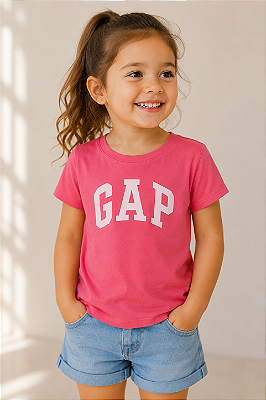 Camiseta GAP, em algodão - Logo Brilho
