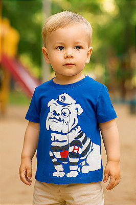 Camiseta Baby Tommy Hilfiger Infantil Estampada Logo Bordado Original - Bulldog