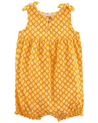 Romper Carter's 100% algodão - Lacinhos/ Amarelo