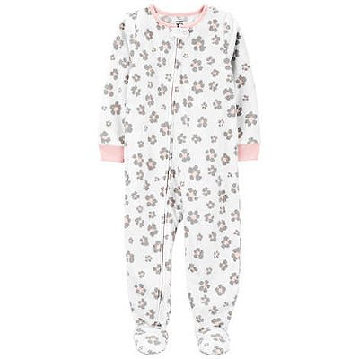 Pijama/Macacão de inverno Carter's (Plush/ Fleece) - Leopardo