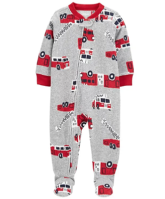Pijama/Macacão de inverno Carter's (Plush/ Fleece) - Caminhão de Bombeiro
