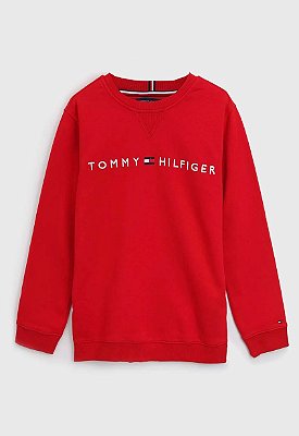 Moletom Tommy Hilfiger (flanelado ) - Logo/ Vermelho