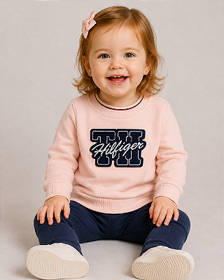 Moletom Tommy Hilfiger (flanelado ) - Rosa*