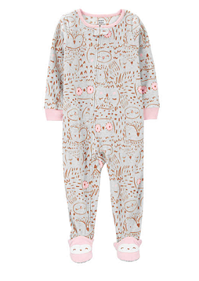 Pijama/Macacão de inverno Carter's (Plush/ Fleece) - Coruja