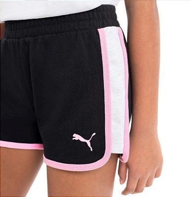 Short de moletom Puma - Preto/ Rosa