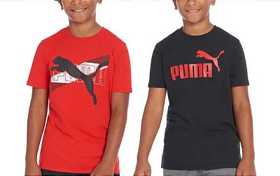 Conjunto Puma - 2 camisetas  (Vermelho/Preto)