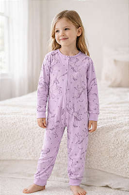 Pijama/Macacão de inverno Carter's (Plush/ Fleece) - Unicórnios