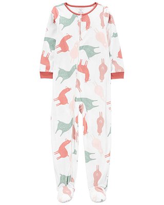 Pijama/Macacão de inverno Carter's (Plush/ Fleece) - Lhama