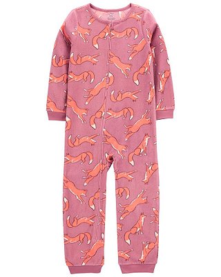 Pijama/Macacão de inverno Carter's (Plush/ Fleece) - Raposa
