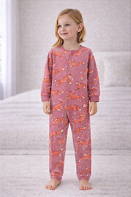Pijama/Macacão de inverno Carter's (Plush/ Fleece) - Raposa