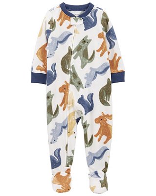 Pijama/Macacão de inverno Carter's (Plush/ Fleece) - Animais